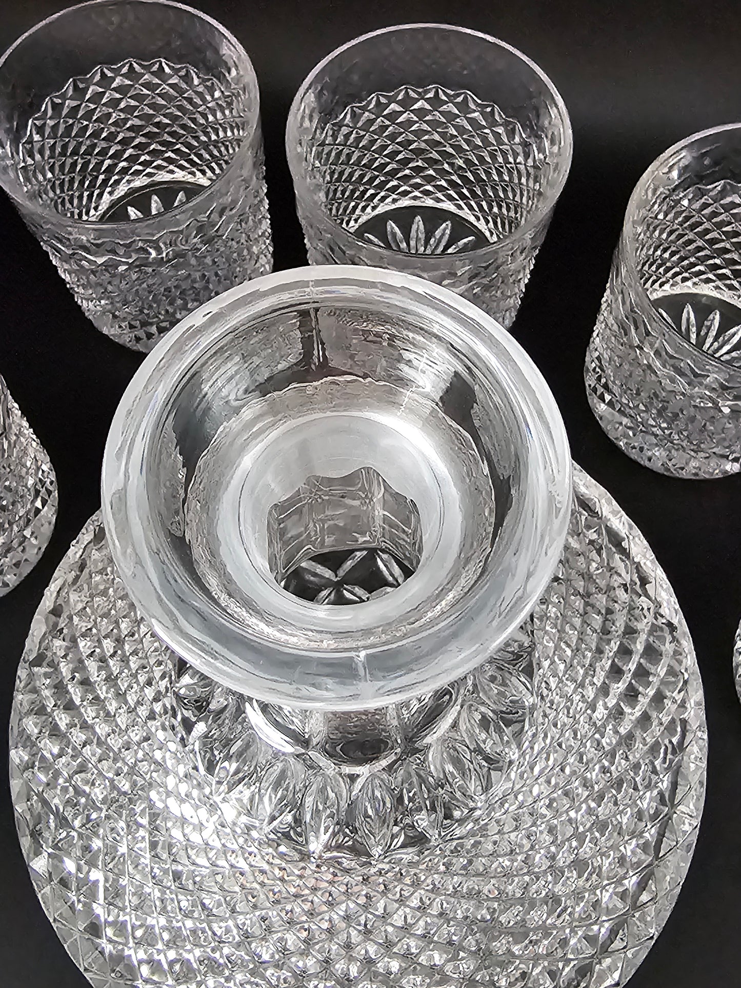 Ships Decanter and 5 Tumbler Glasses set