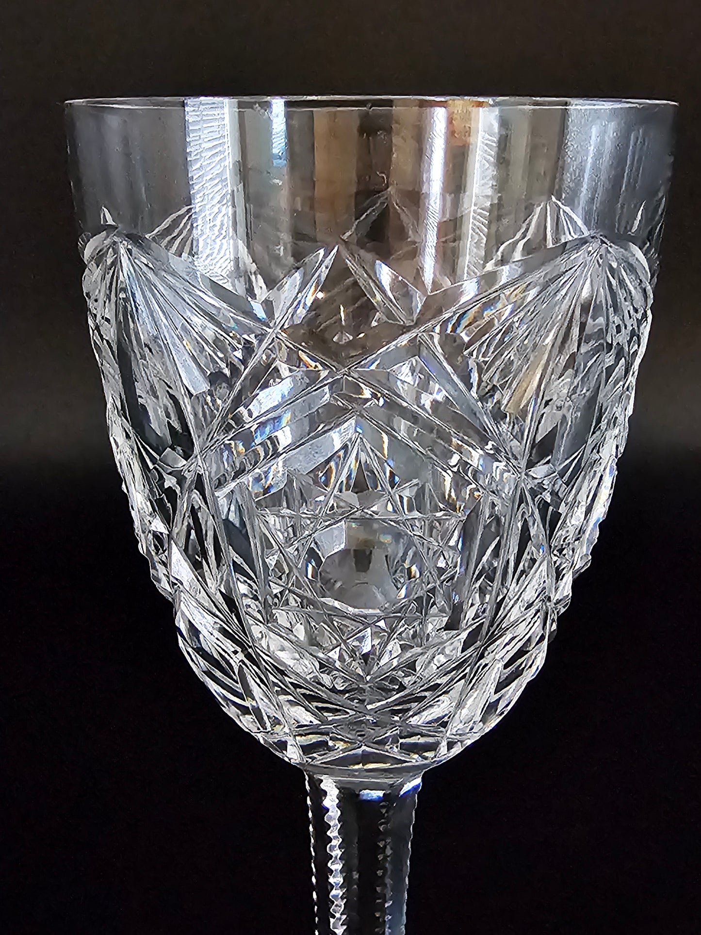 Baccarat Crystal Lagny Pattern, set of 6 Crystal Sherry glasses 150ml