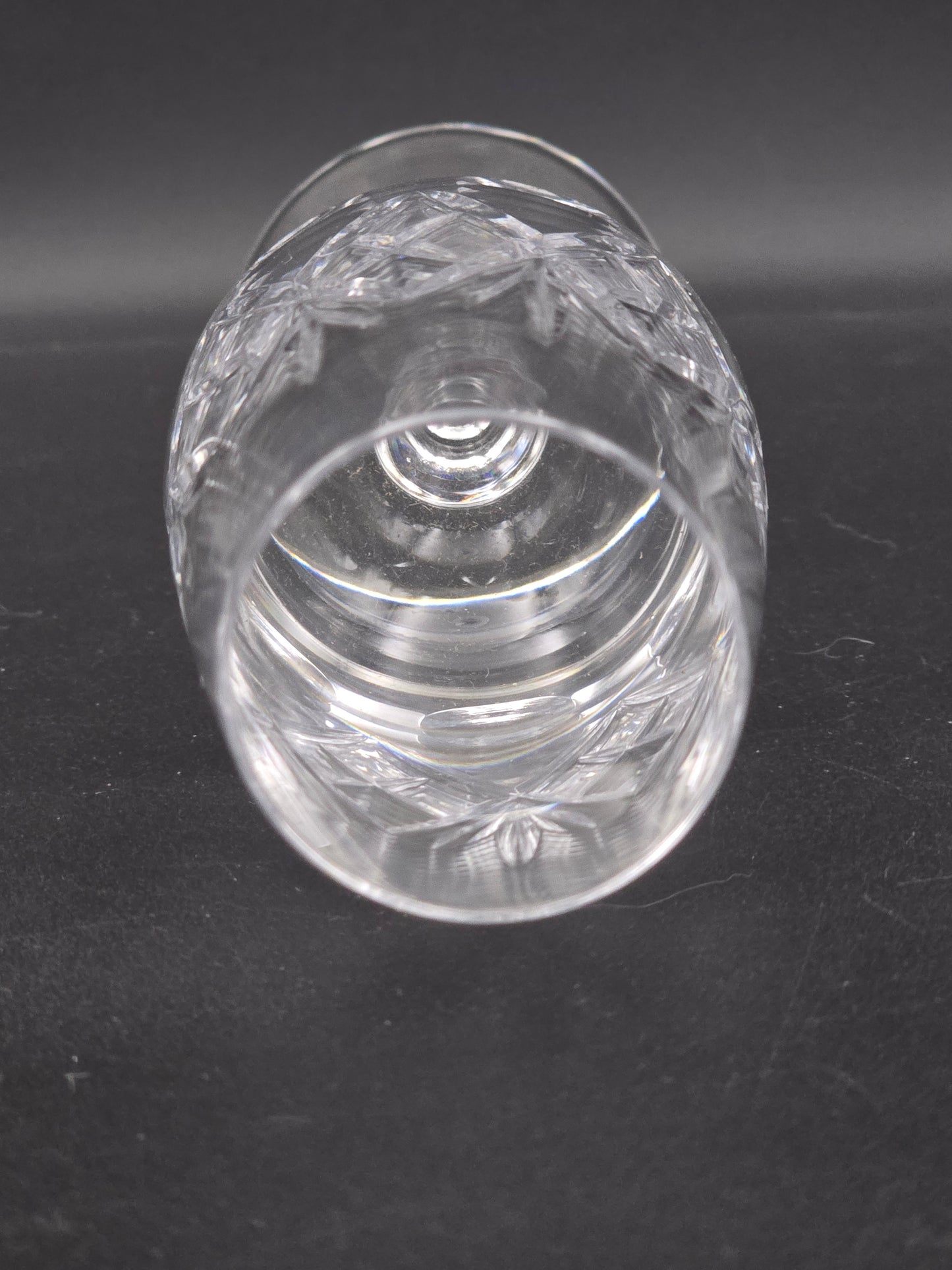 Set of 6 Royal Doulton Georgian Pattern short stemmed Crystal Champagne Flutes. 200ml
