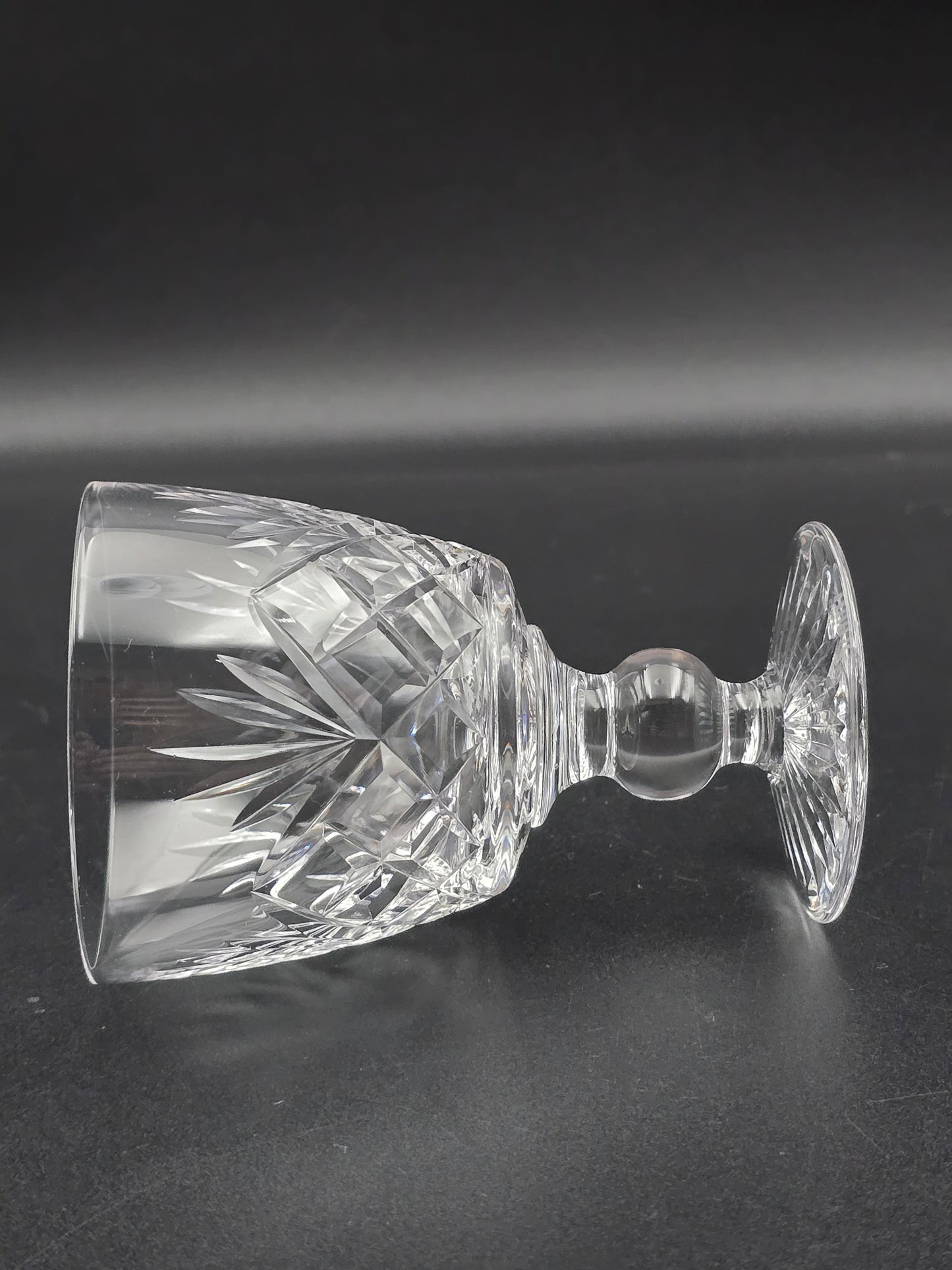 Set of 4 Stuart Crystal Ludlow Pattern Small Crystal wine glasses. 175ml