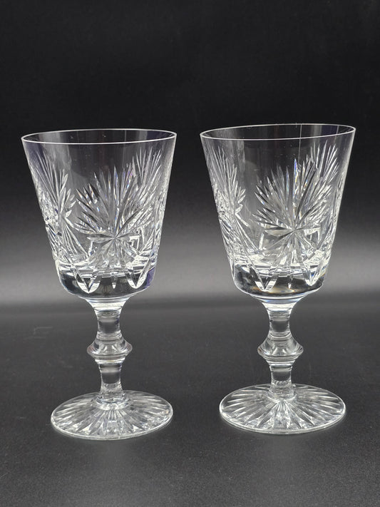 Pair of Edinburgh Crystal Star of Edinburgh Wine Glasses. 200ml