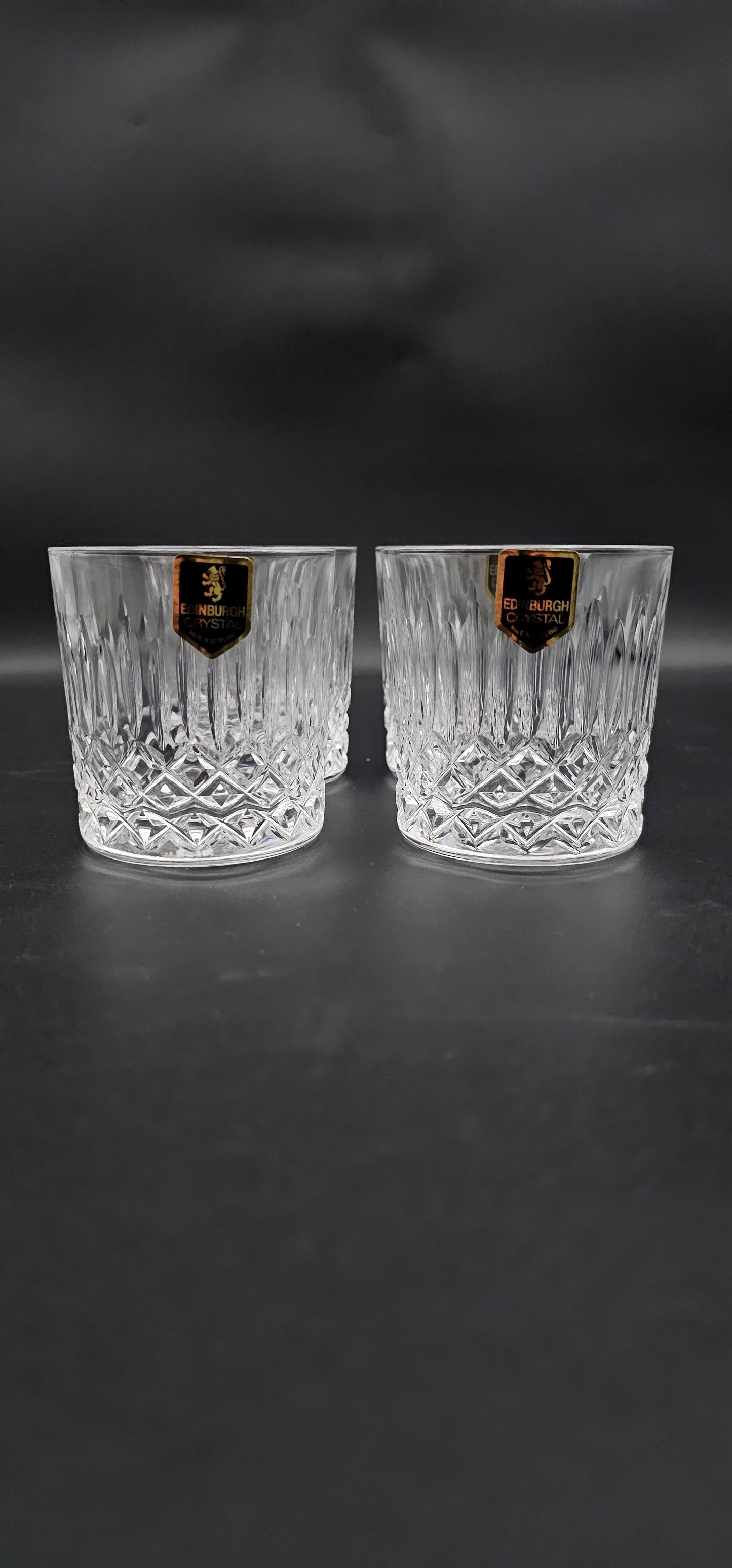 Set of 4 Edinburgh Crystal Appin small Whisky Tumblers 7oz