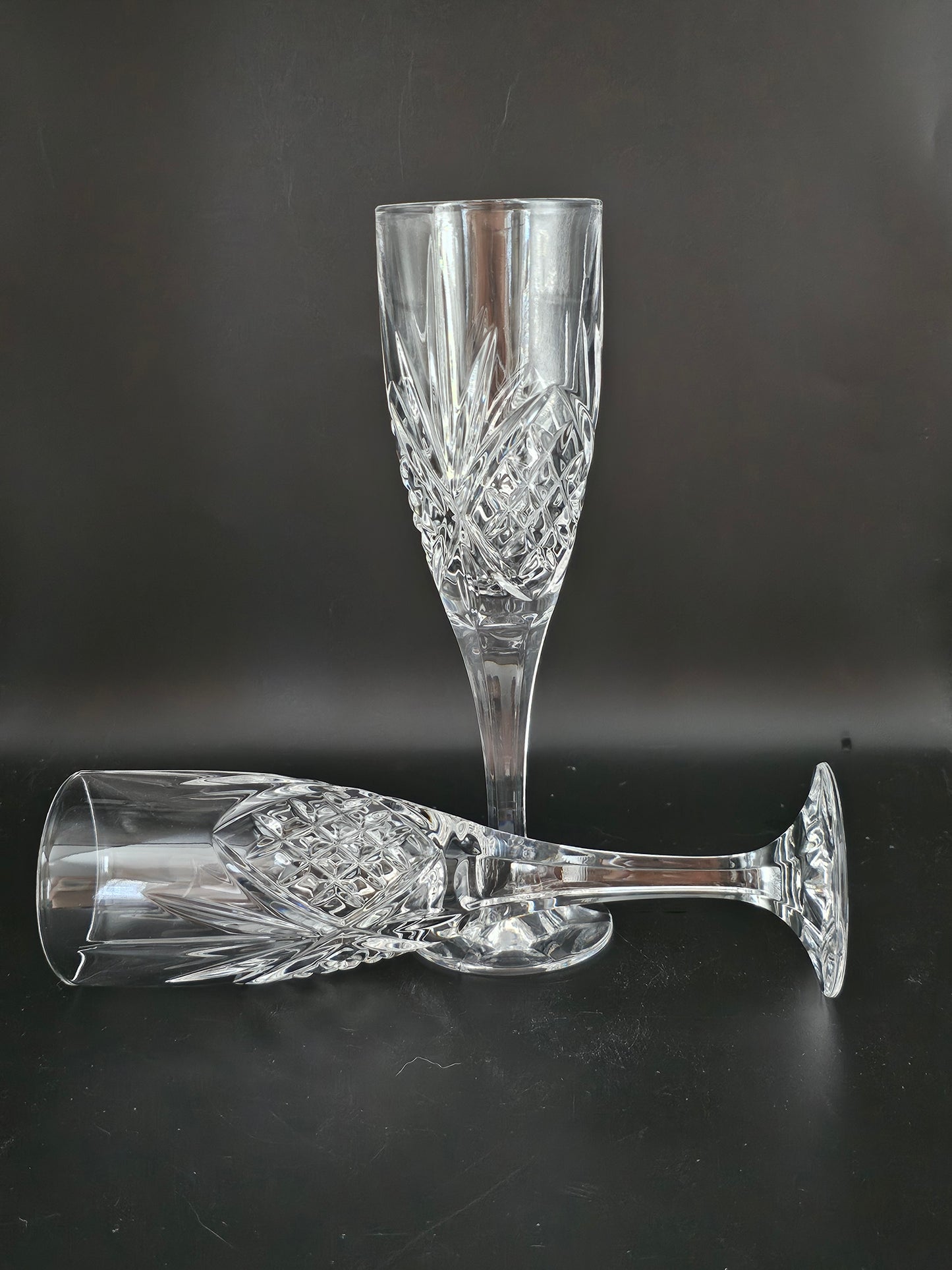 Royal Doulton Crystal Champagne Flutes & Ice Bucket set.