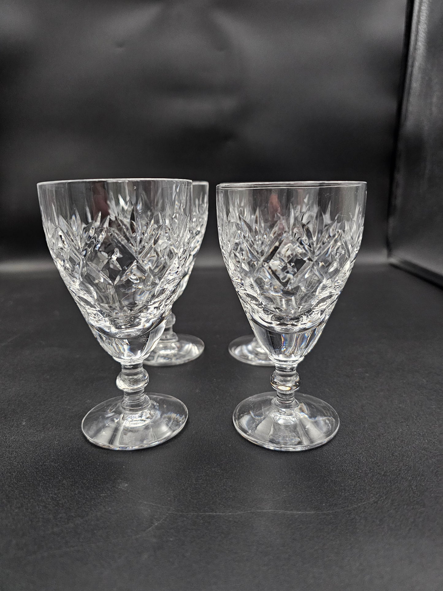 Set of 4 Royal Doulton Georgian Pattern liqueur or Sherry glasses. 150ml