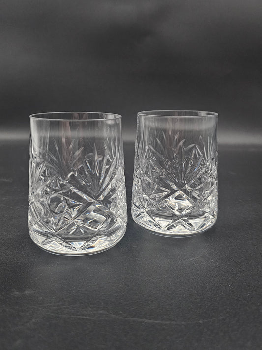 Lovely pair of Small Crystal Tumblers 175ml 9cm tall