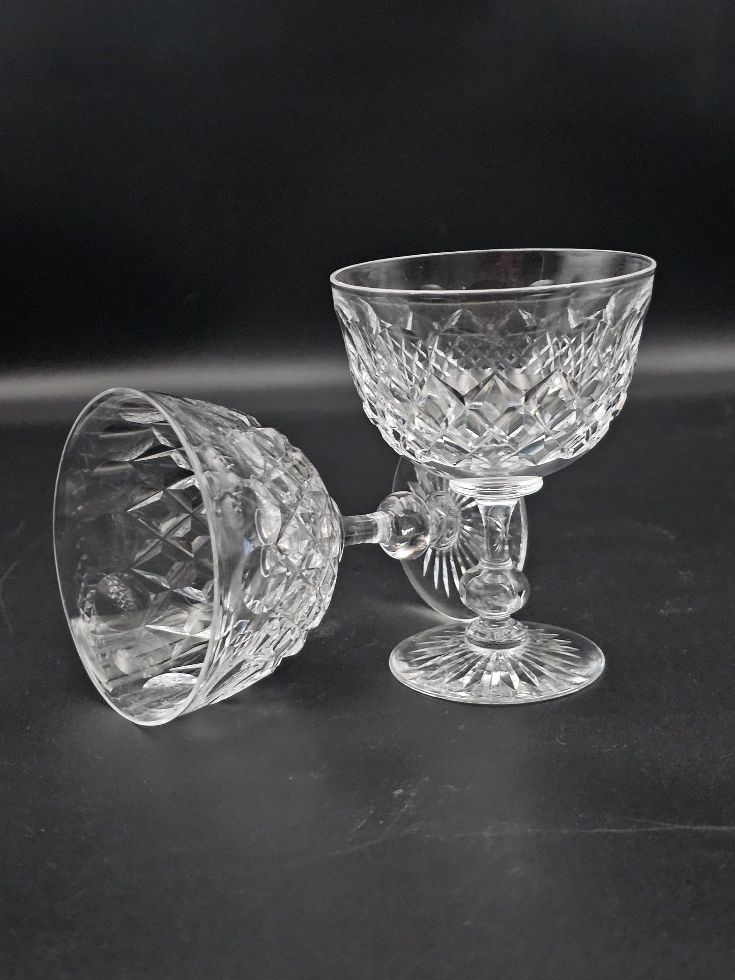 Beautiful pair of Crystal Champagne Coupes