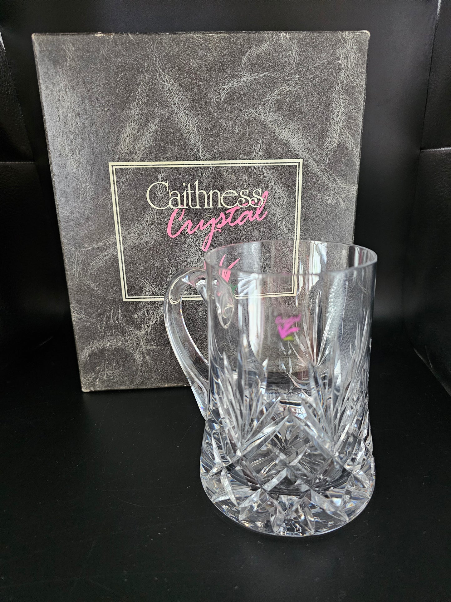 Beautiful, Large Caithness Crystal Tankard.570ml. Boxed.