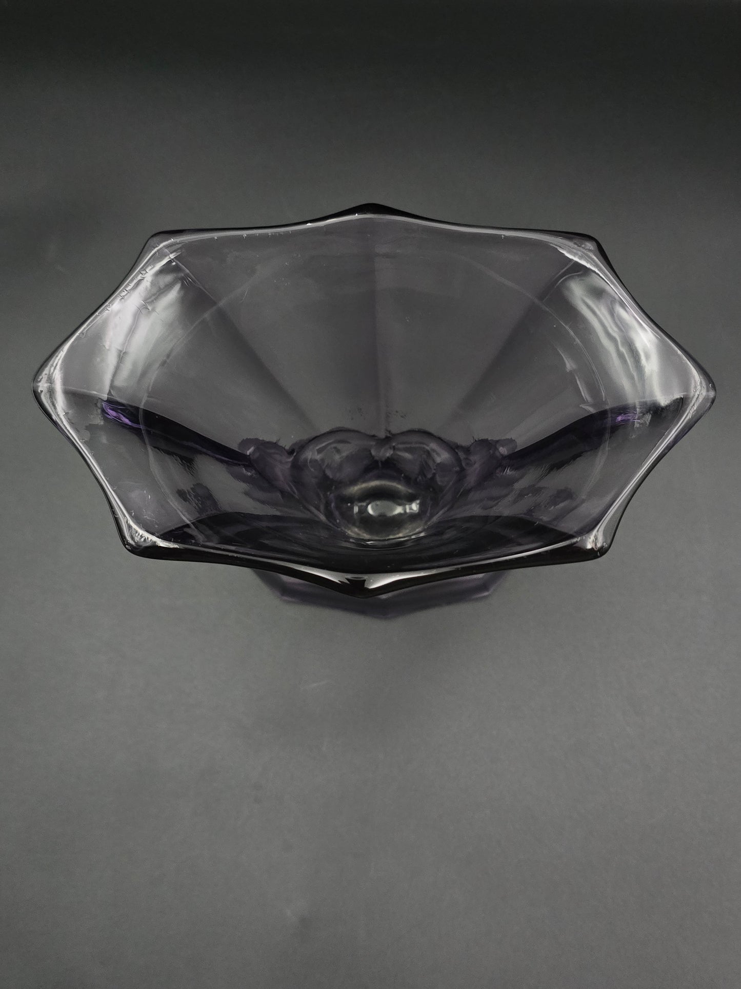 Art Deco Mauve Frosted Glass Vase by Walther & Söhne—16.5 cm Vintage German Pressed Glass