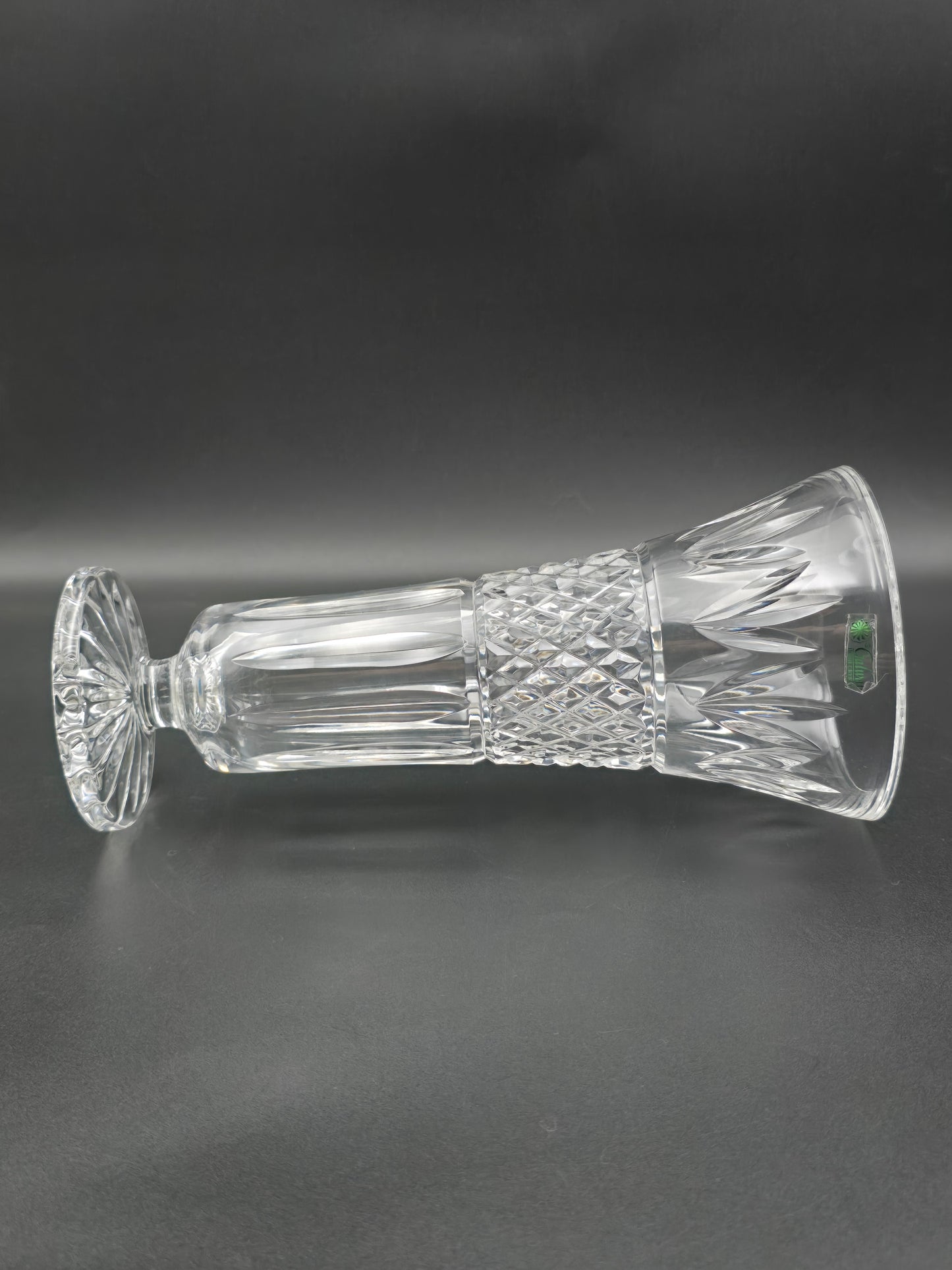 Vintage Galway Irish Crystal Vase . 22cm tall