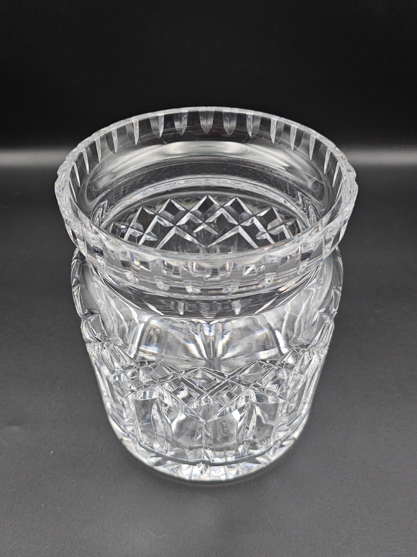 Waterford lismore pattern crystal lidded biscuit jar