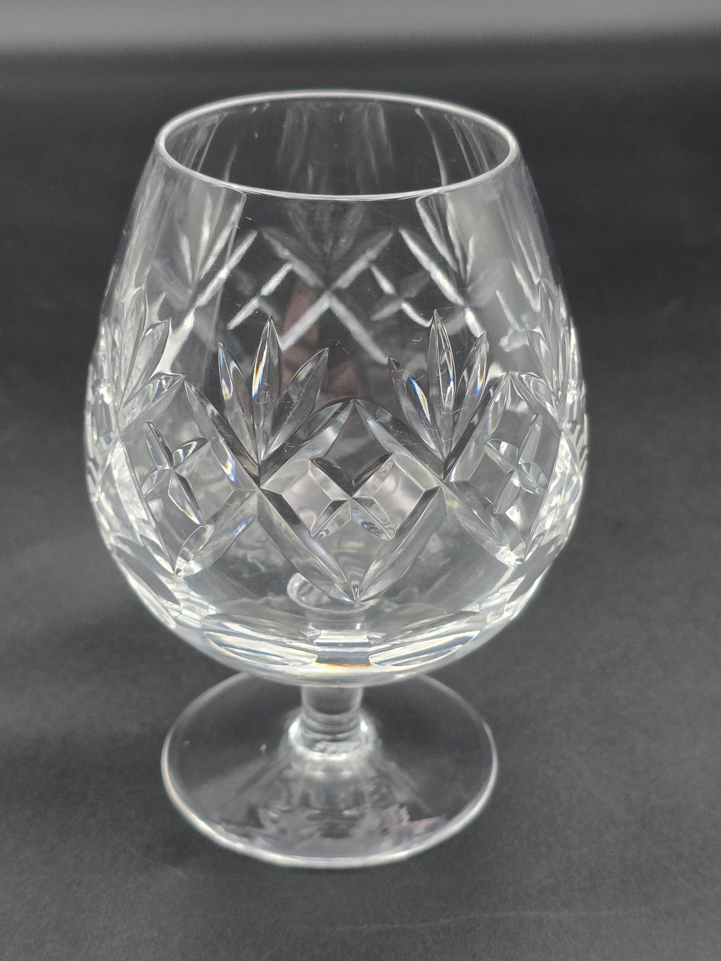 Set of 4 Royal Doulton Georgian Pattern Crystal Brandy Cognac Glasses. 11oz