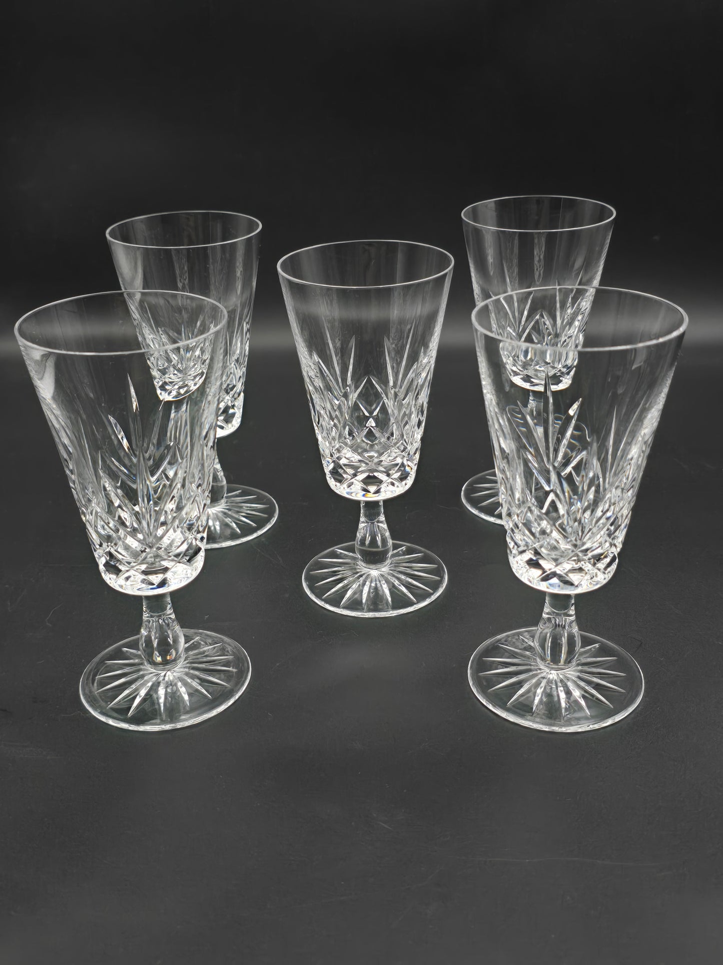 Set of 5 Small short stemmed Champagne Flutes. 150ml