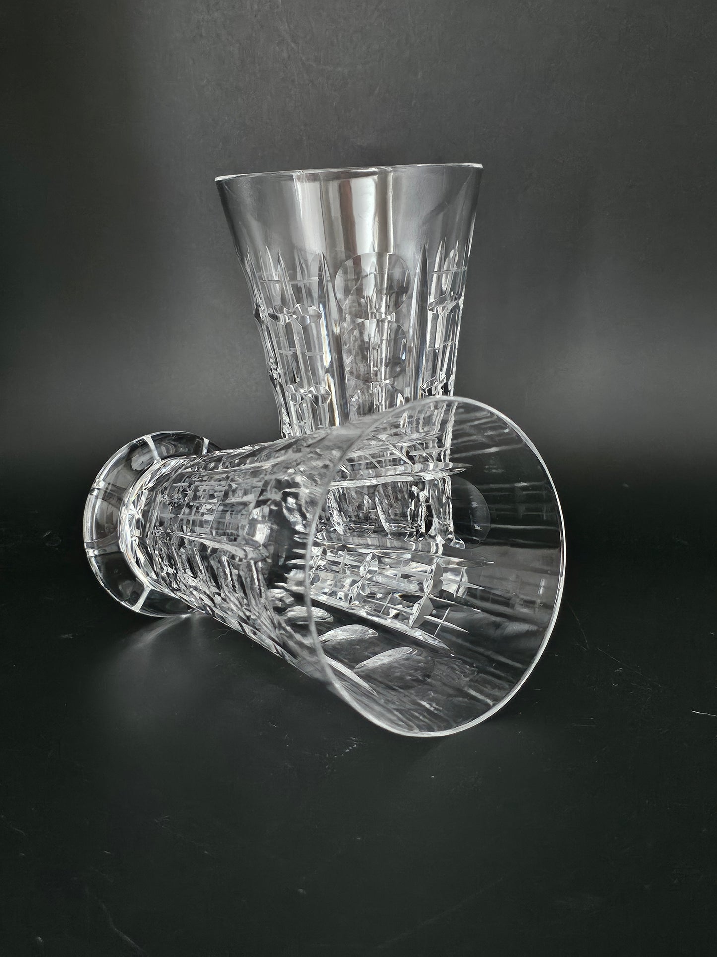 Pair of Crystal Tumblers. 12oz