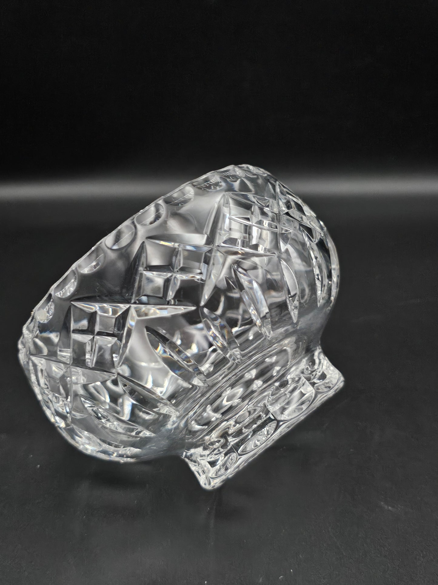 Small Crystal Rose bowl Posy Flower bowl 12cm wide