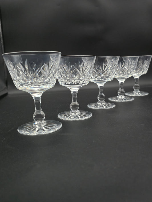 Set of 5 Richardson Crystal Champagne Coupes 150ml