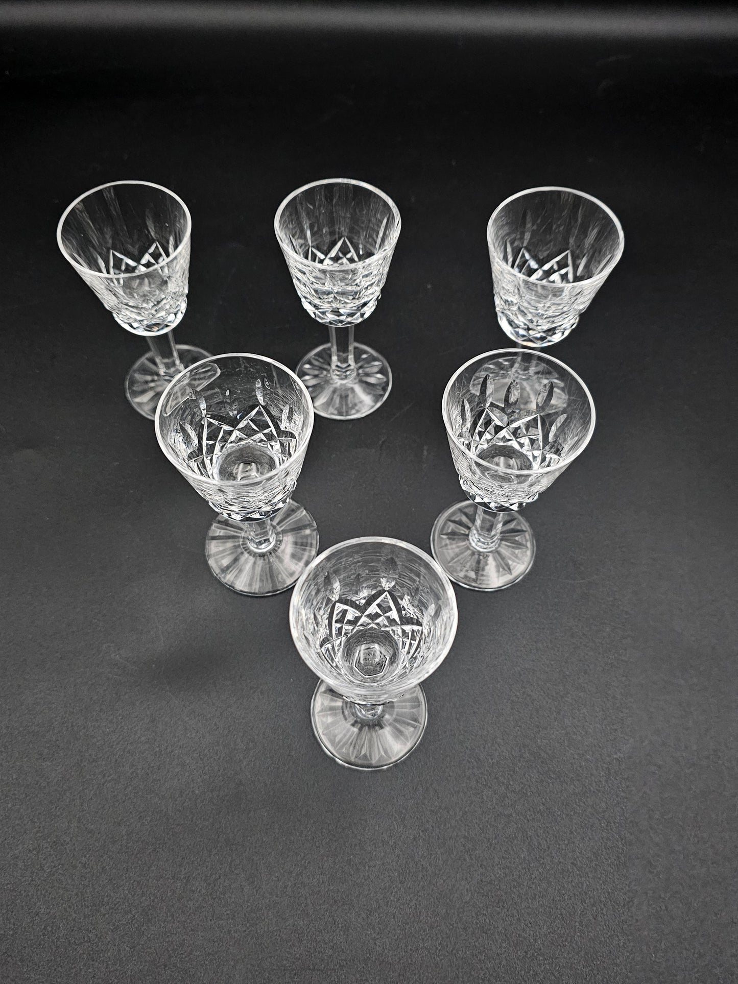 Vintage Waterford Lismore small liqueur glasses 25ml boxed set of 6