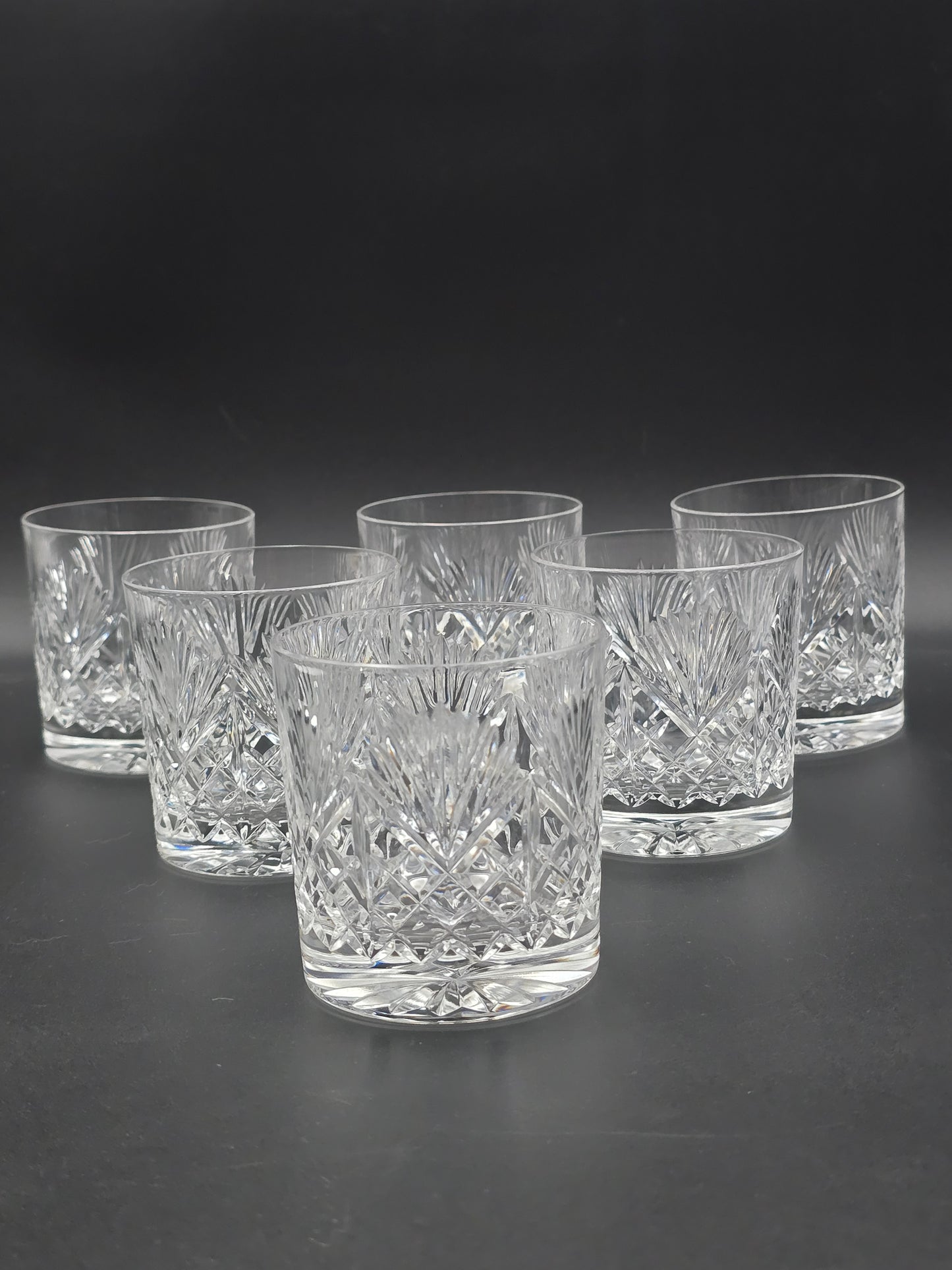 Stunning set of 6 Large Edinburgh Crystal Iona Pattern Tumblers. 10oz