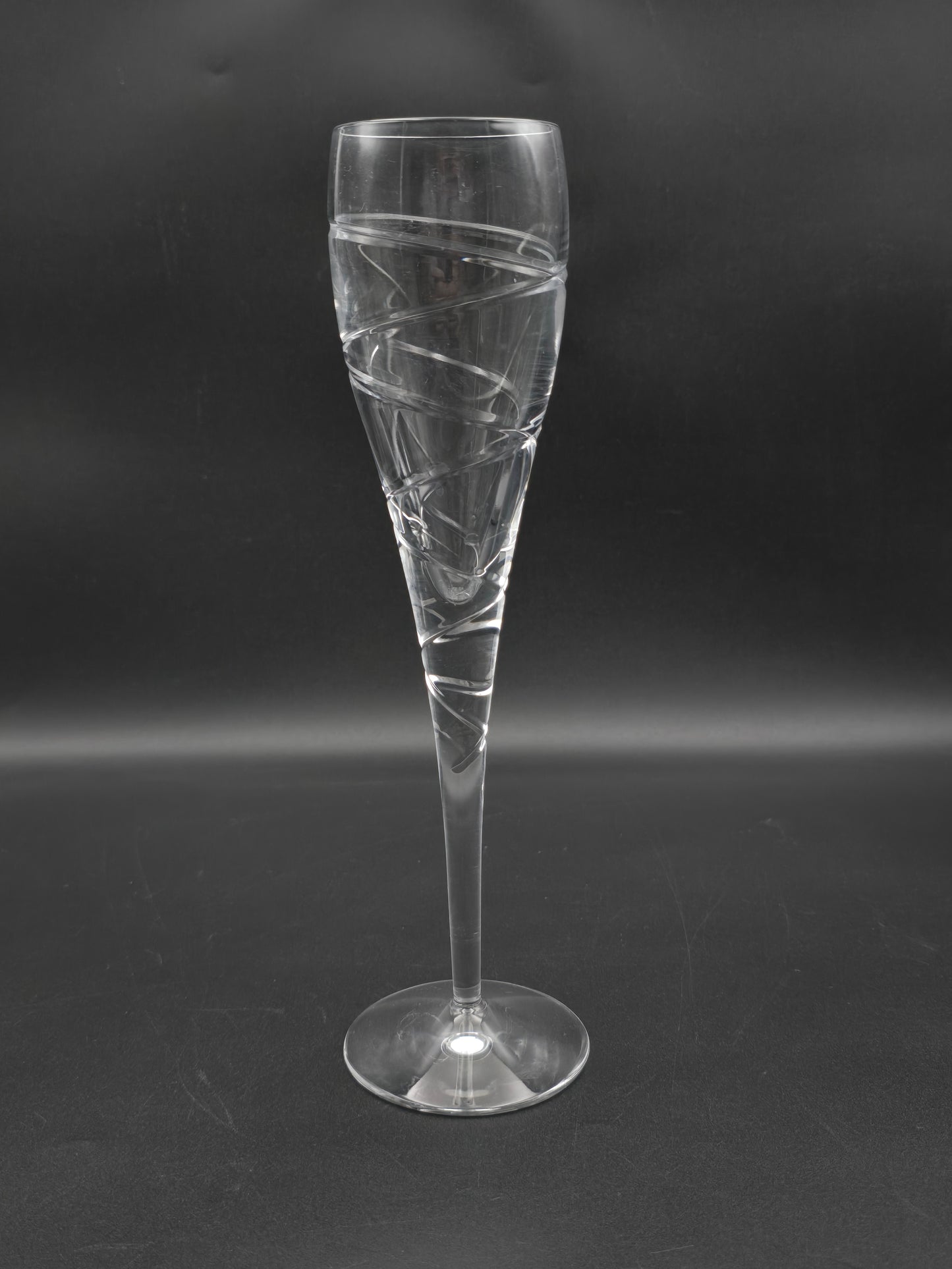 Set of 6 tall Aura style Crystal Champagne Flutes 175ml 25.5cm tall