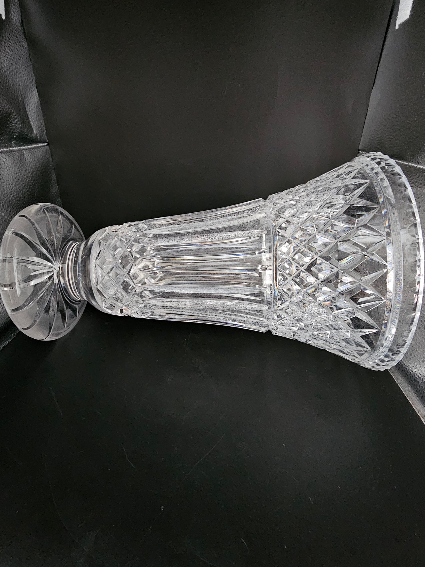 Large Crystal Vase. 3.8KG. 33cm tall