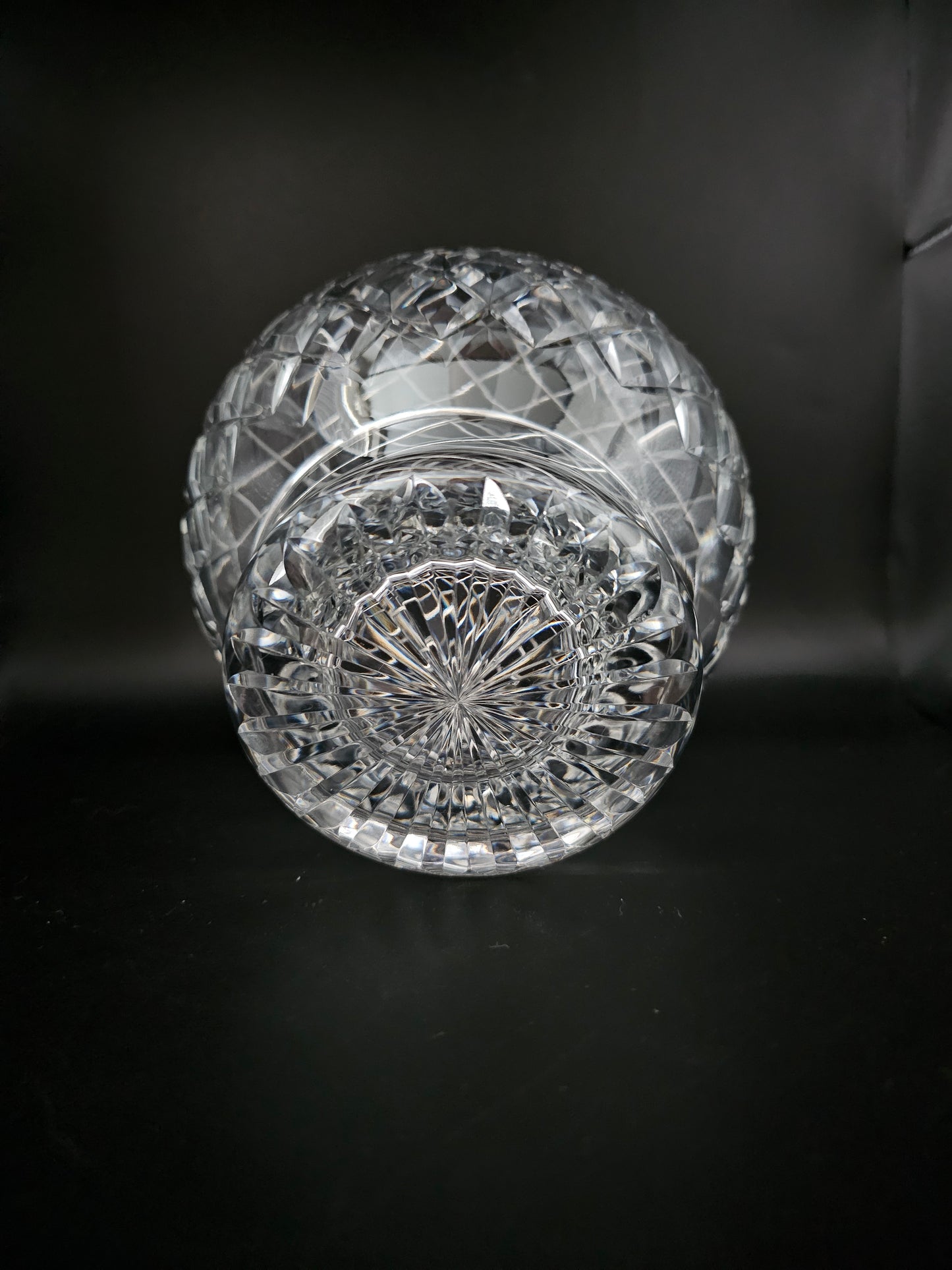 Stunning Vintage Crystal Rose Bud posy bowl. 15cm