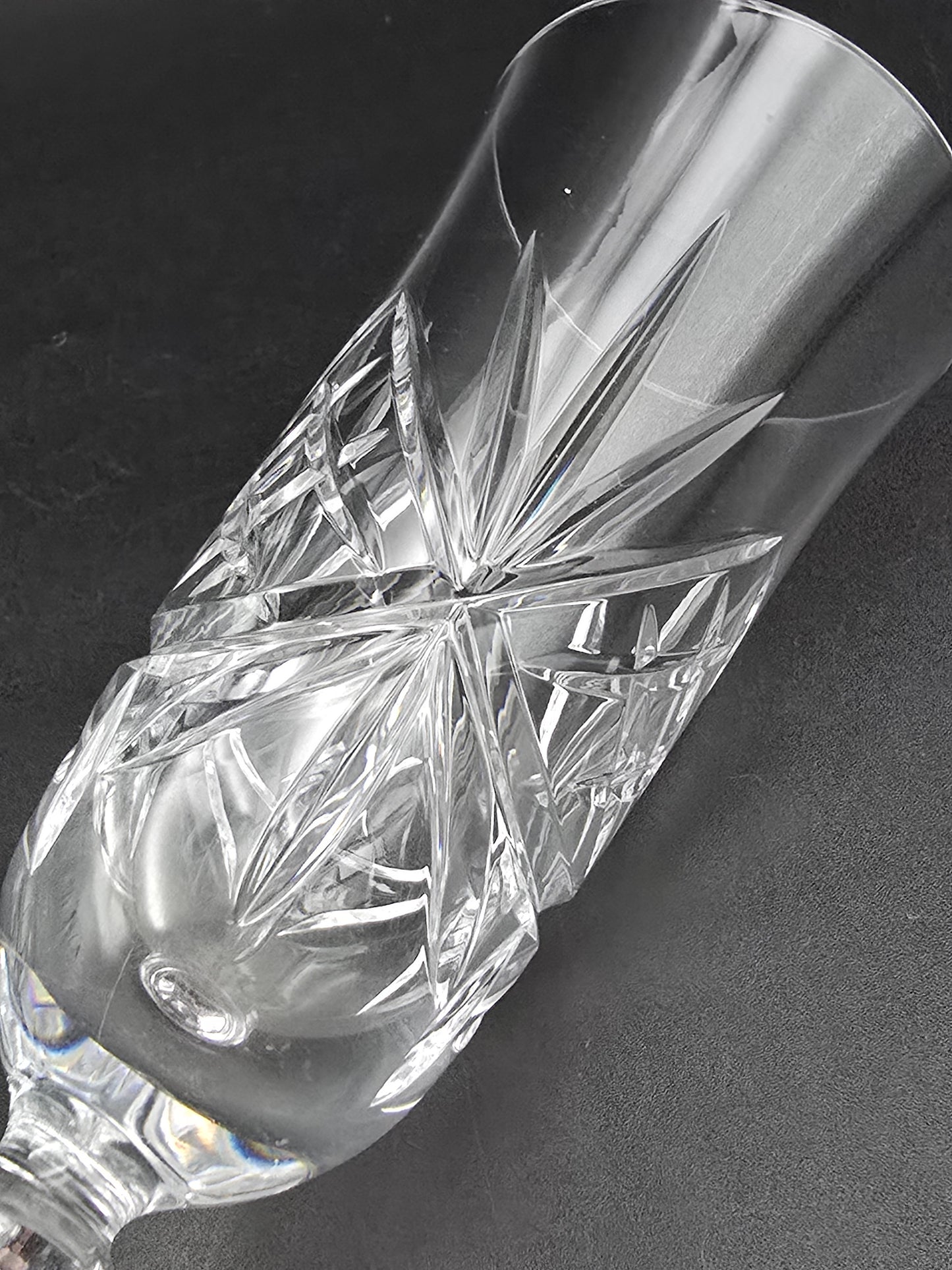 Set of 4 Royal Doulton RDC41 Champagne Flutes – 150ml, Elegant English Crystal, 20cm Tall