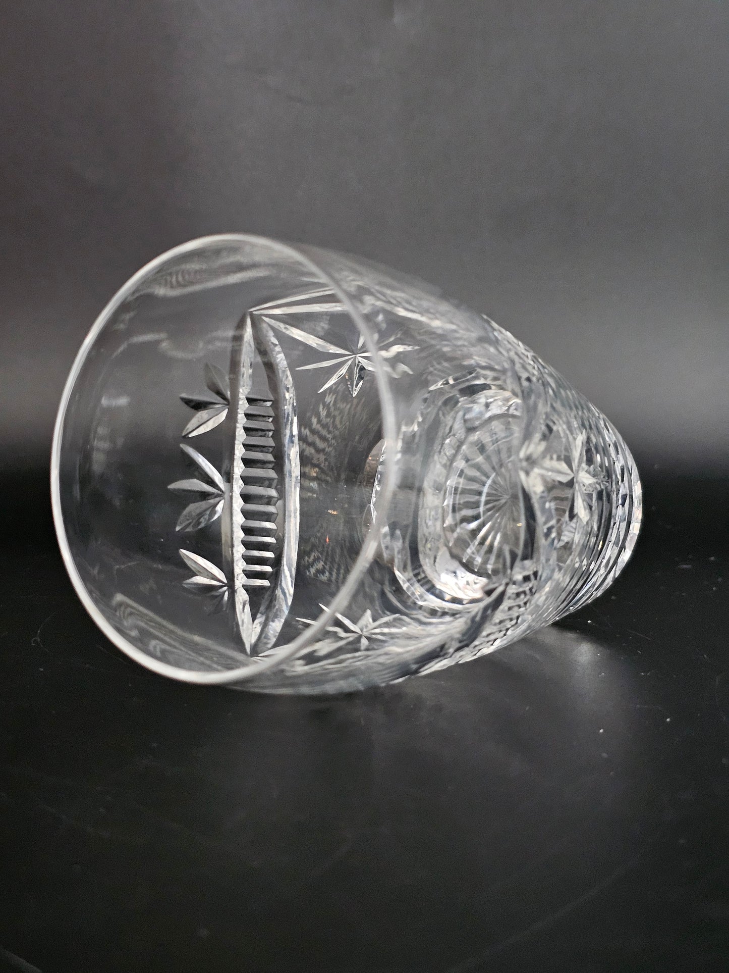 Set of 4 Vintage Crystal Tumbler glasses 350ml