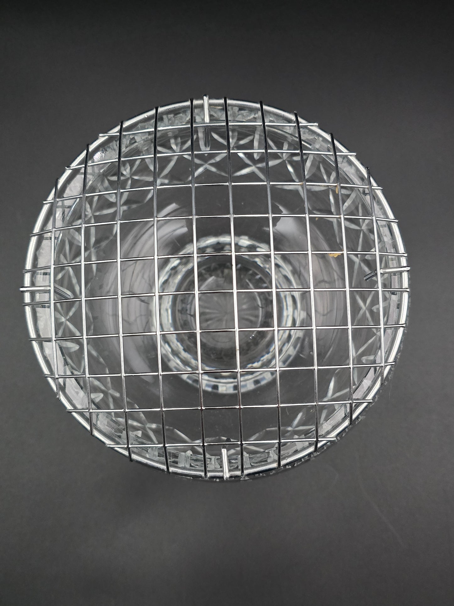 Vintage Mid-Century Cut Crystal Posy Bowl – Fan‑Style Base – 15 × 16 cm Sparkling Centrepiece