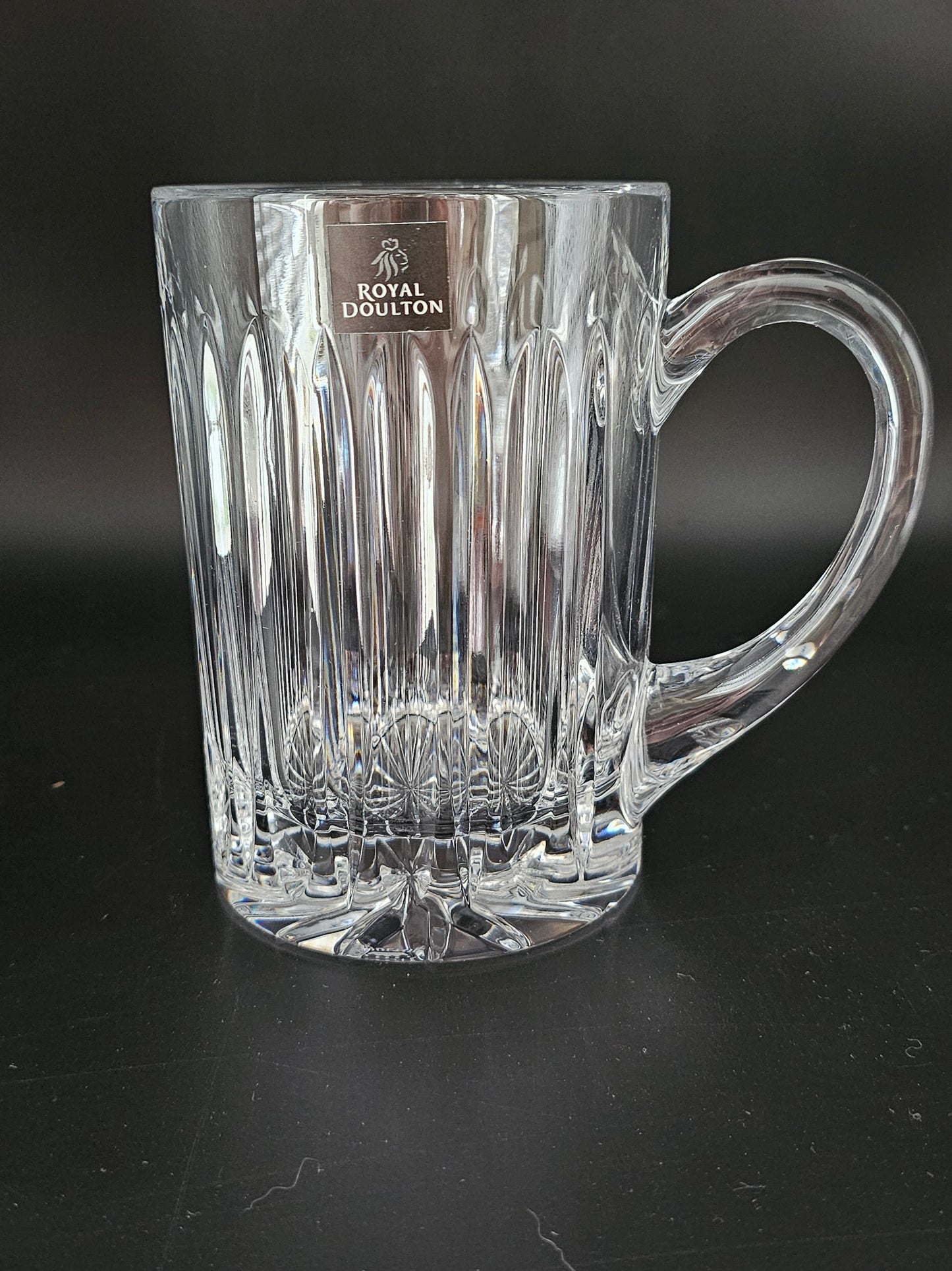 Royal Doulton Crystal Tankard. Apollo Pattern. Boxed.