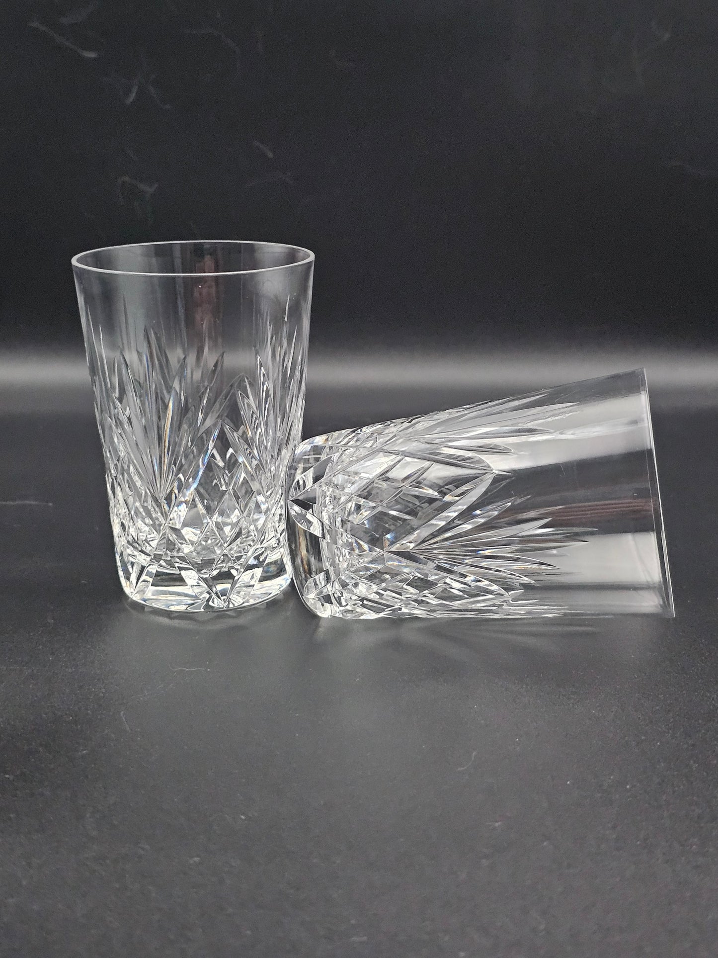 Pair of Small vintage Crystal glasses. 200ml