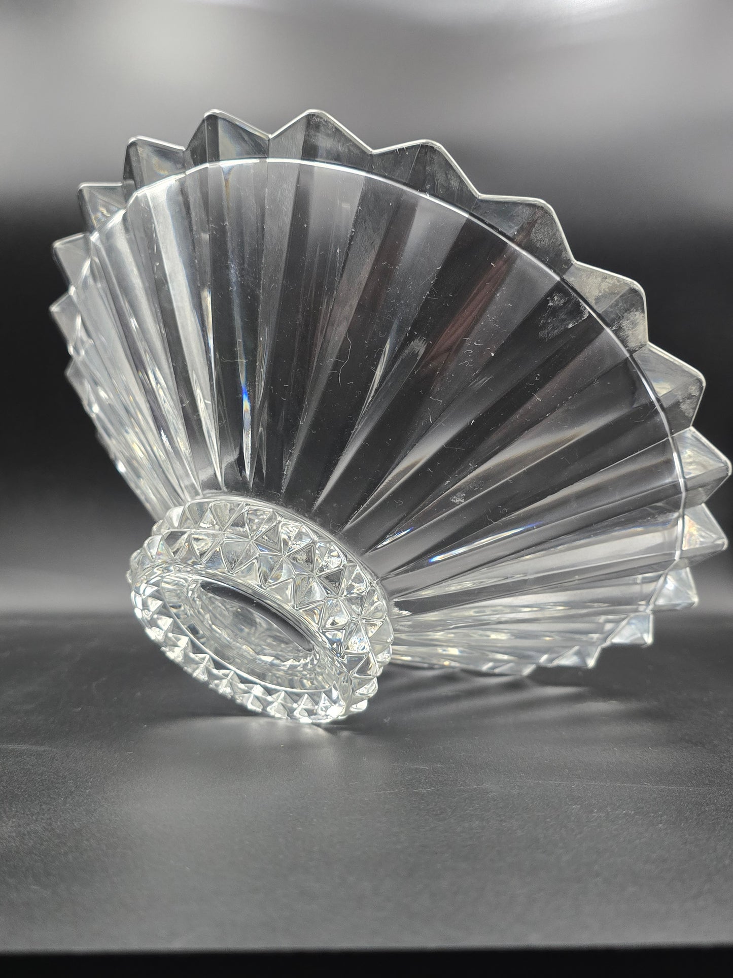 Rosenthal 11.5″ Crystal Serving Bowl – German Made, Vintage Lead Crystal Centerpiece