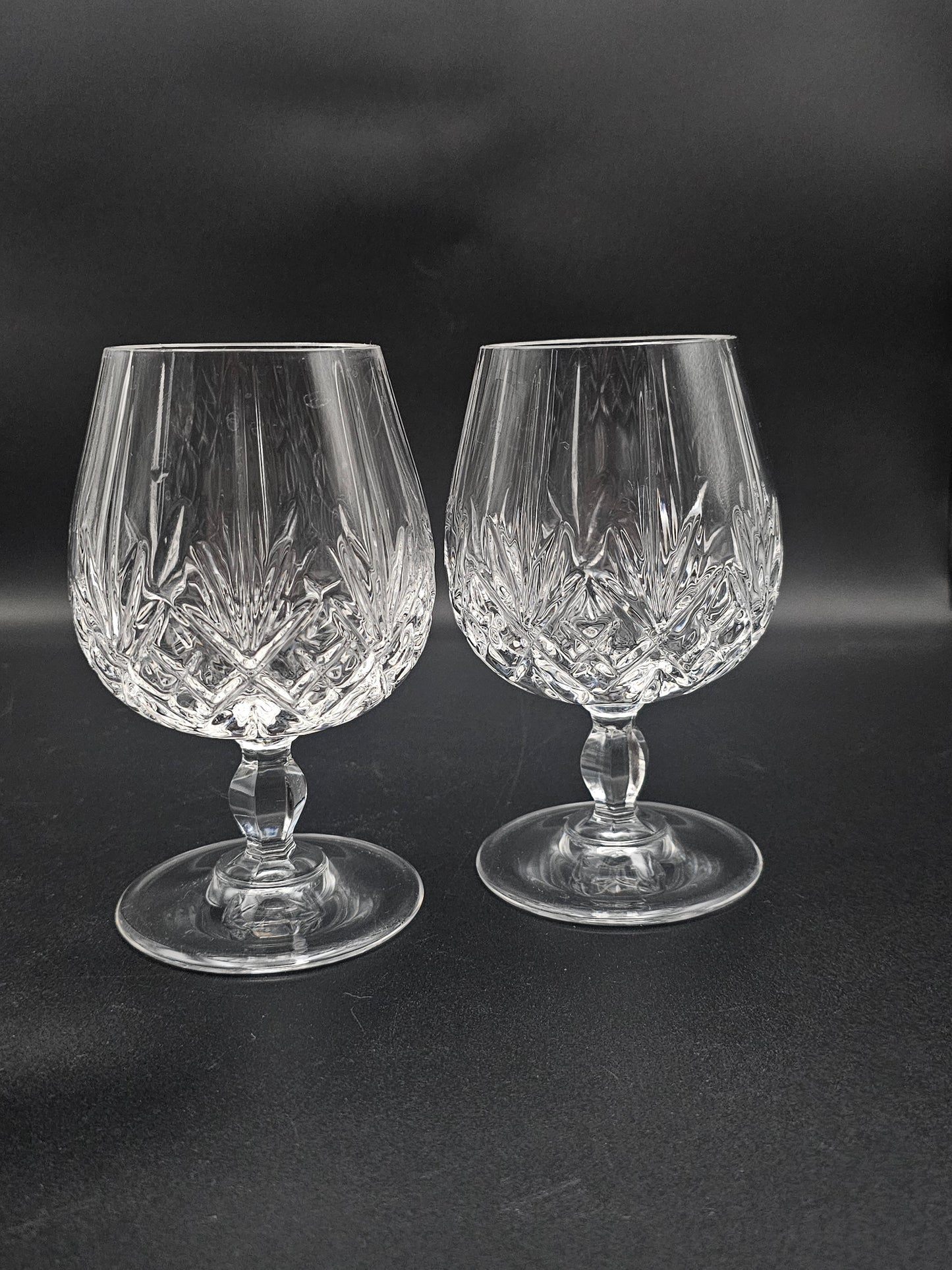 Pair of Crystal Brandy Glasses 12oz