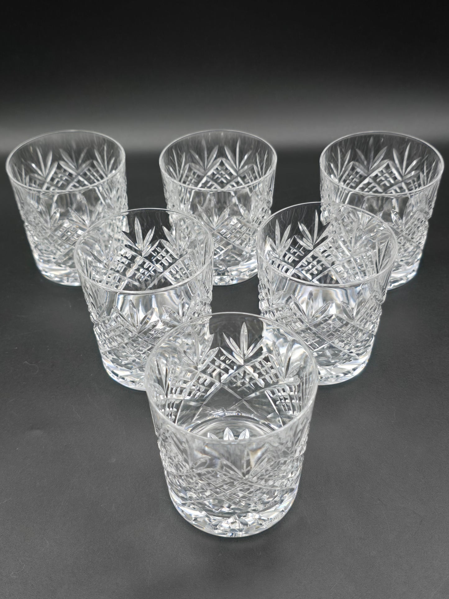 Set of 6 Thomas Webb Chiltern Pattern small 7oz Crystal tumblers