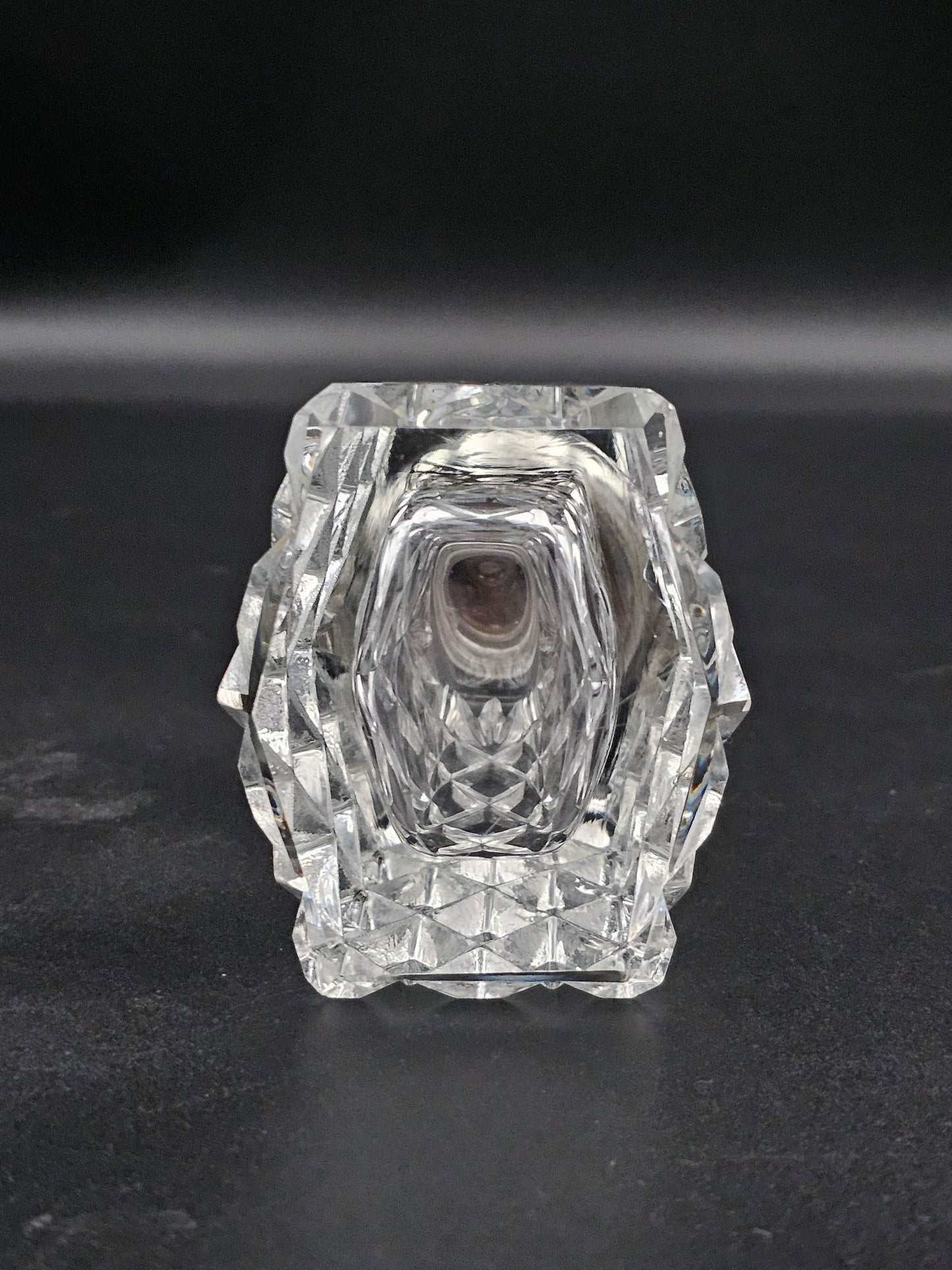 Silver topped Crystal Sugar shaker