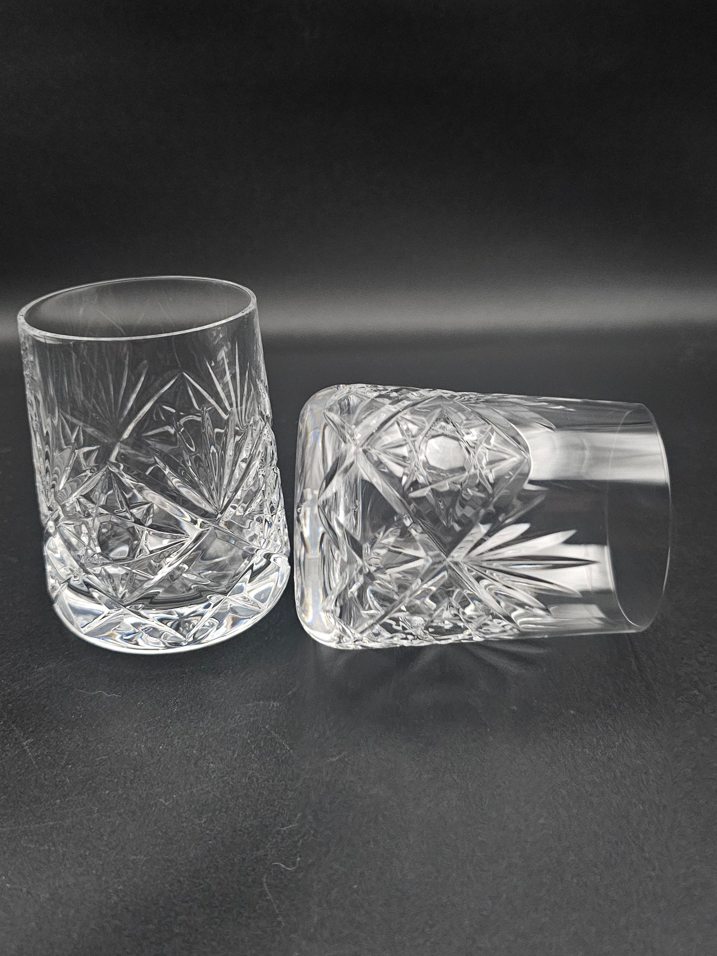 Lovely pair of Small Crystal Tumblers 175ml 9cm tall