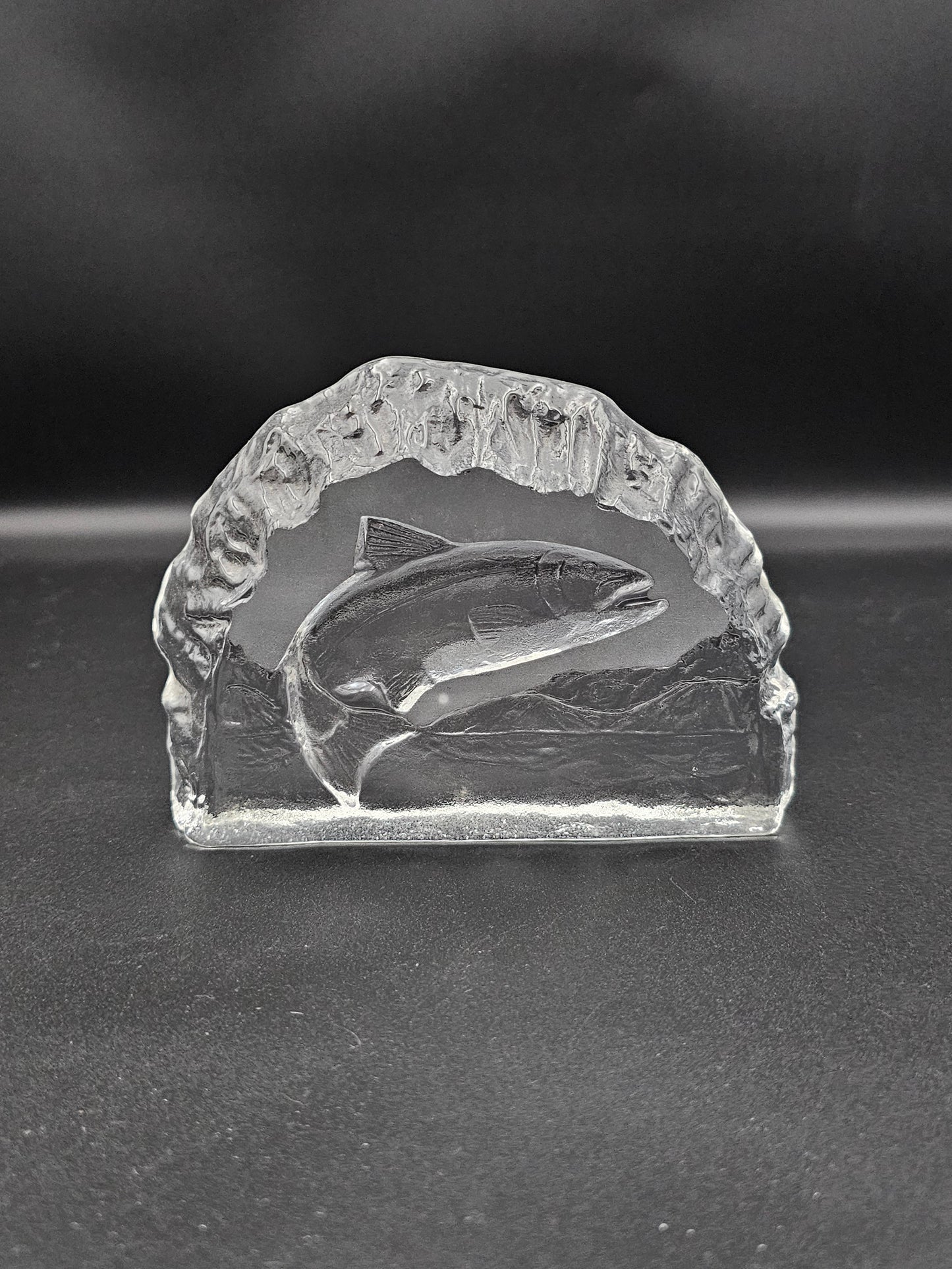 Edinburgh Crystal Fish paperweight ornament