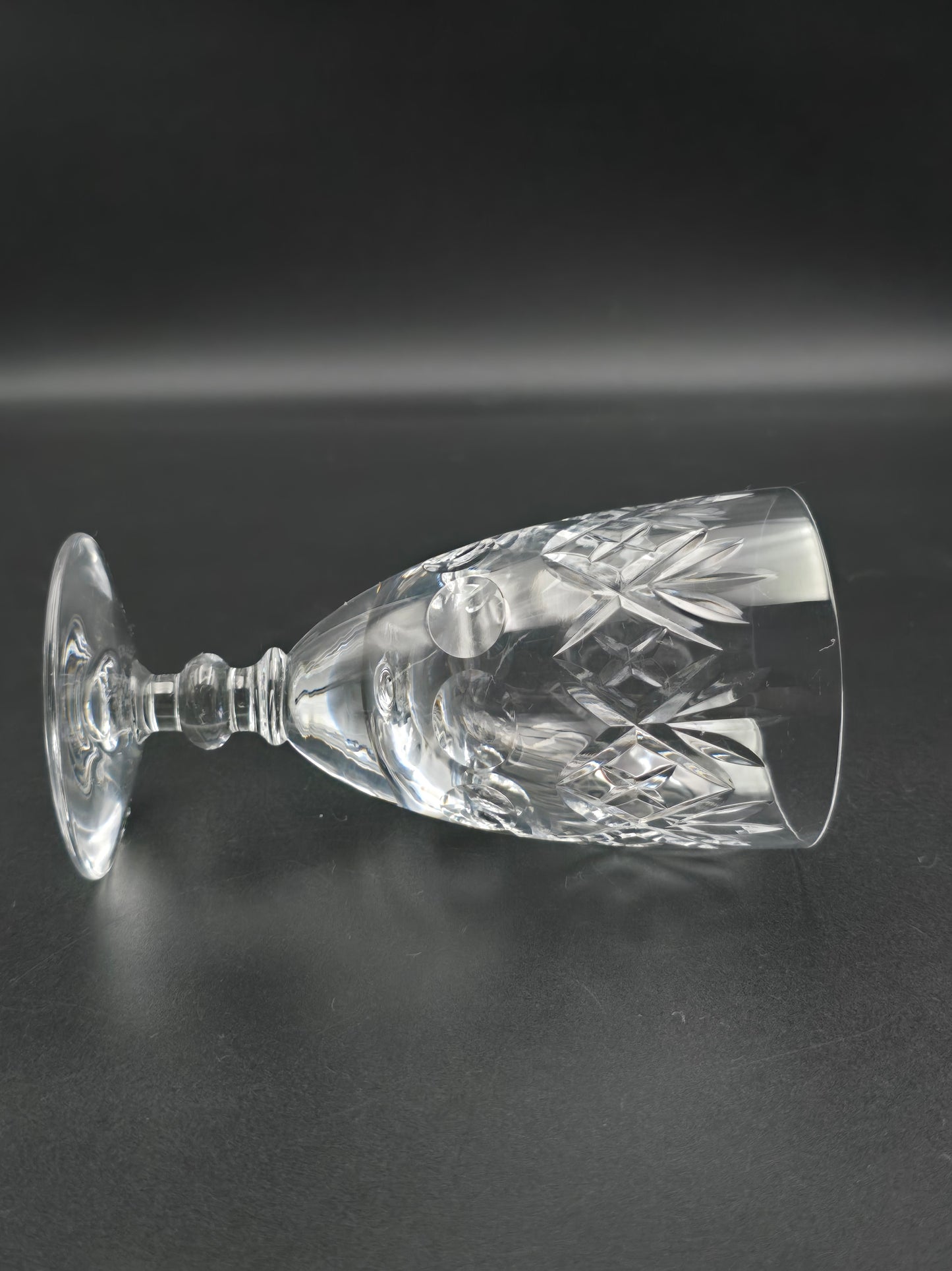 Royal Doulton Georgian Pattern Crystal wine goblets 200ml 13.5cm tall
