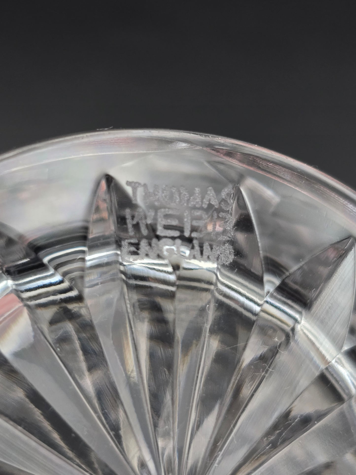 Set of 6 Thomas Webb Chiltern Pattern small 7oz Crystal tumblers
