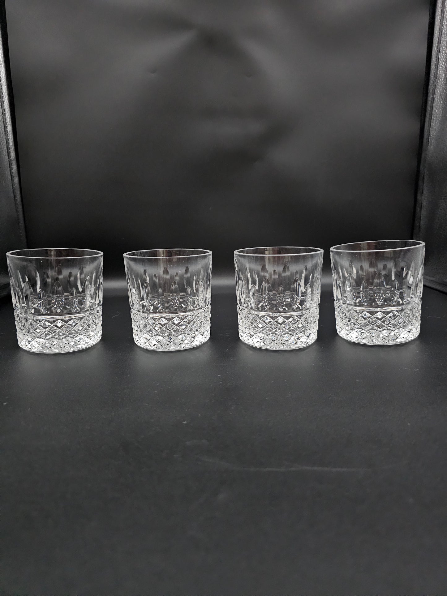 Set of 4 Crystal Tumblers, ideal for Whisky, Gin, Vodka, Water, Juice. 9oz