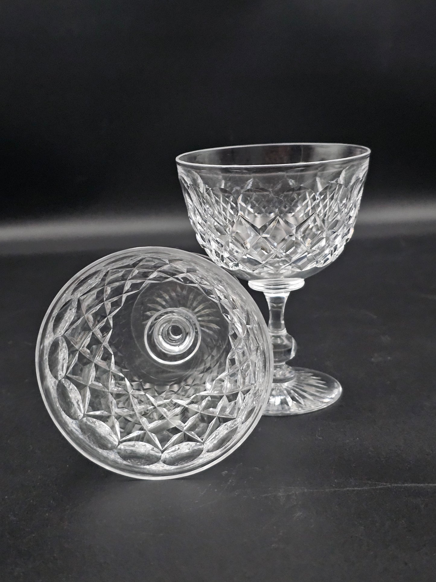 Beautiful pair of Crystal Champagne Coupes