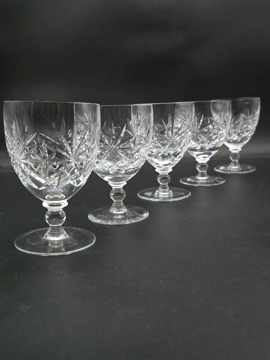 Set of 5 Crystal wine goblets 175ml