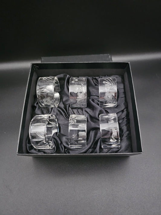 Royal Doulton Dorchester Napkin ring set boxed.5cm set of 6