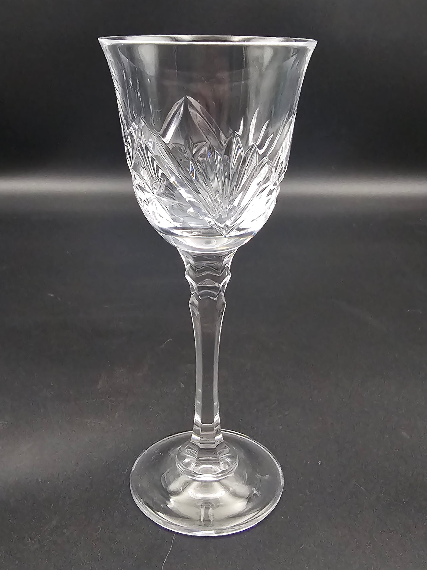 Set of 5 tall stemmed Crystal Liqueur or Sherry glasses 70ml