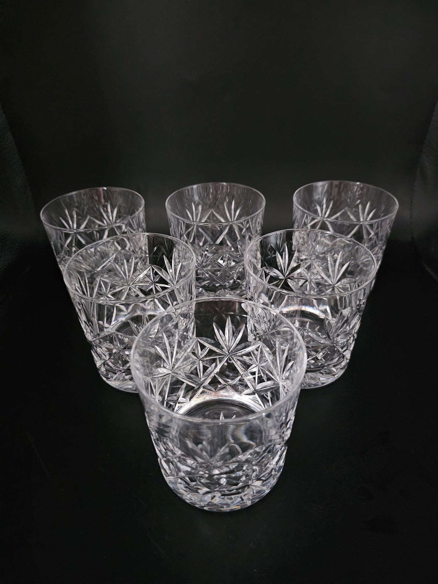 Set of 6 Vintage Crystal Tumblers. Ideal for Whisky, Water Juice or Spirits. 9oz