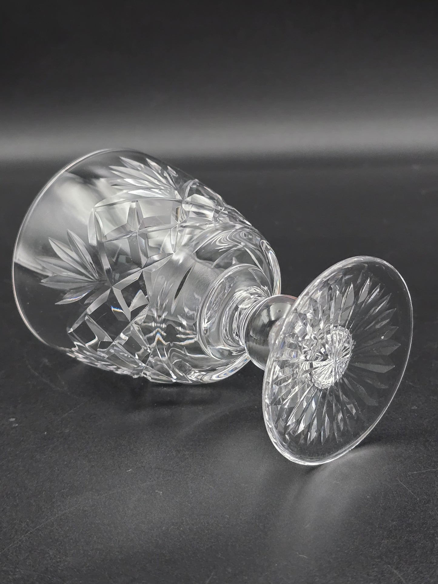 Set of 4 Stuart Crystal Ludlow Pattern Small Crystal wine glasses. 175ml