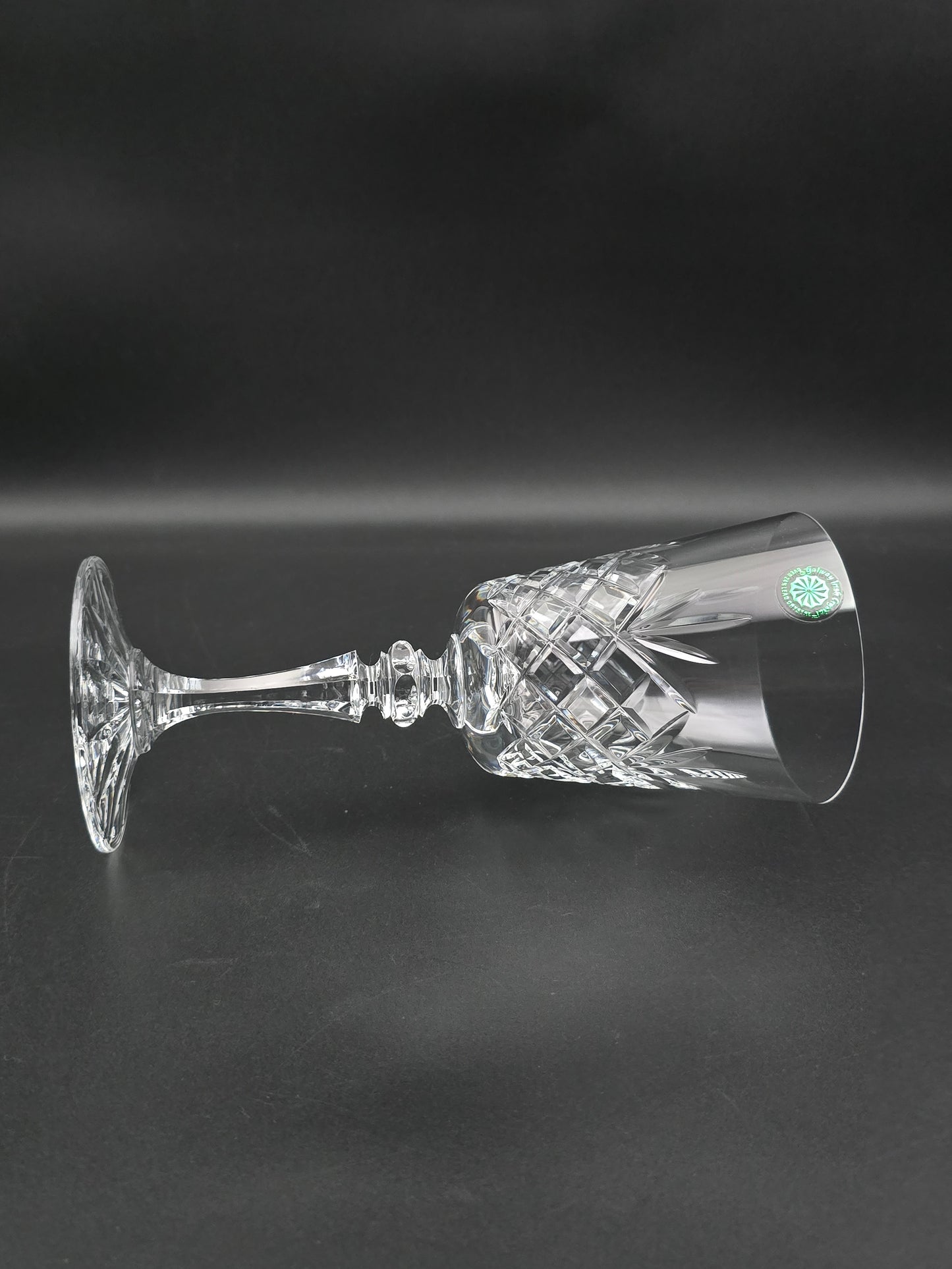 Set of 4 Large Galway Old Clare Pattern Wine glasses or water glasses 300ml. 20cm tall.