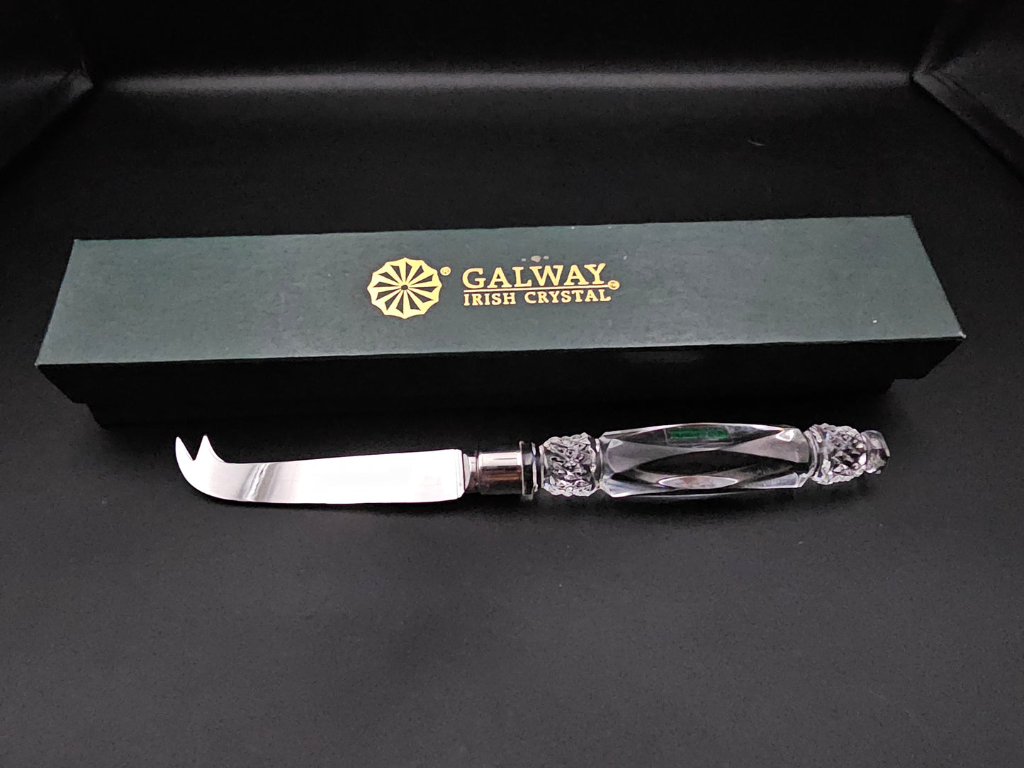 Galway Irish Crystal Cheese knife. Boxed