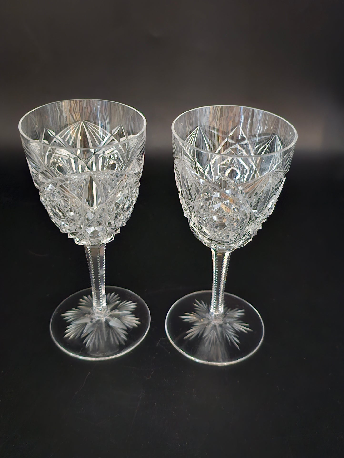 Stunning pair of Baccarat Lagny Pattern Crystal Port glasses. 125ml