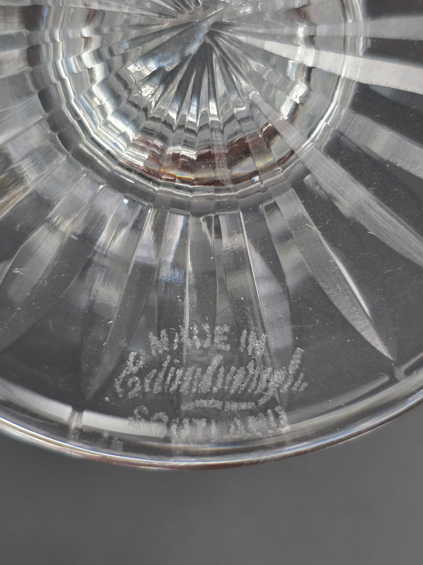 Star of Edinburgh, Edinburgh Crystal set of 6 Crystal Wine glasses. 150ml. 13.5cm tall