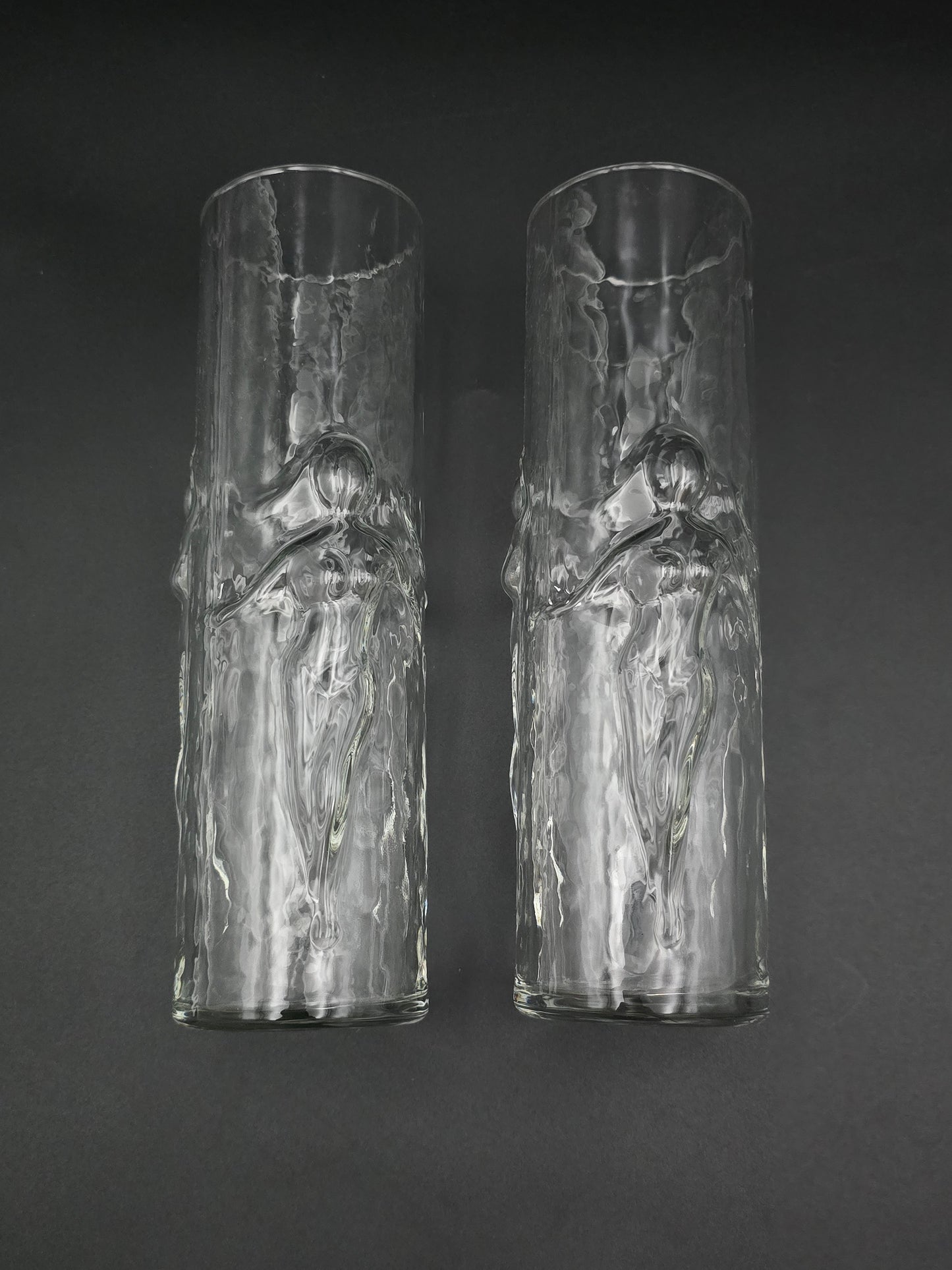 2 Vintage La Femme 3D Beer glasses Naked Lady by Libbey Glass Co.