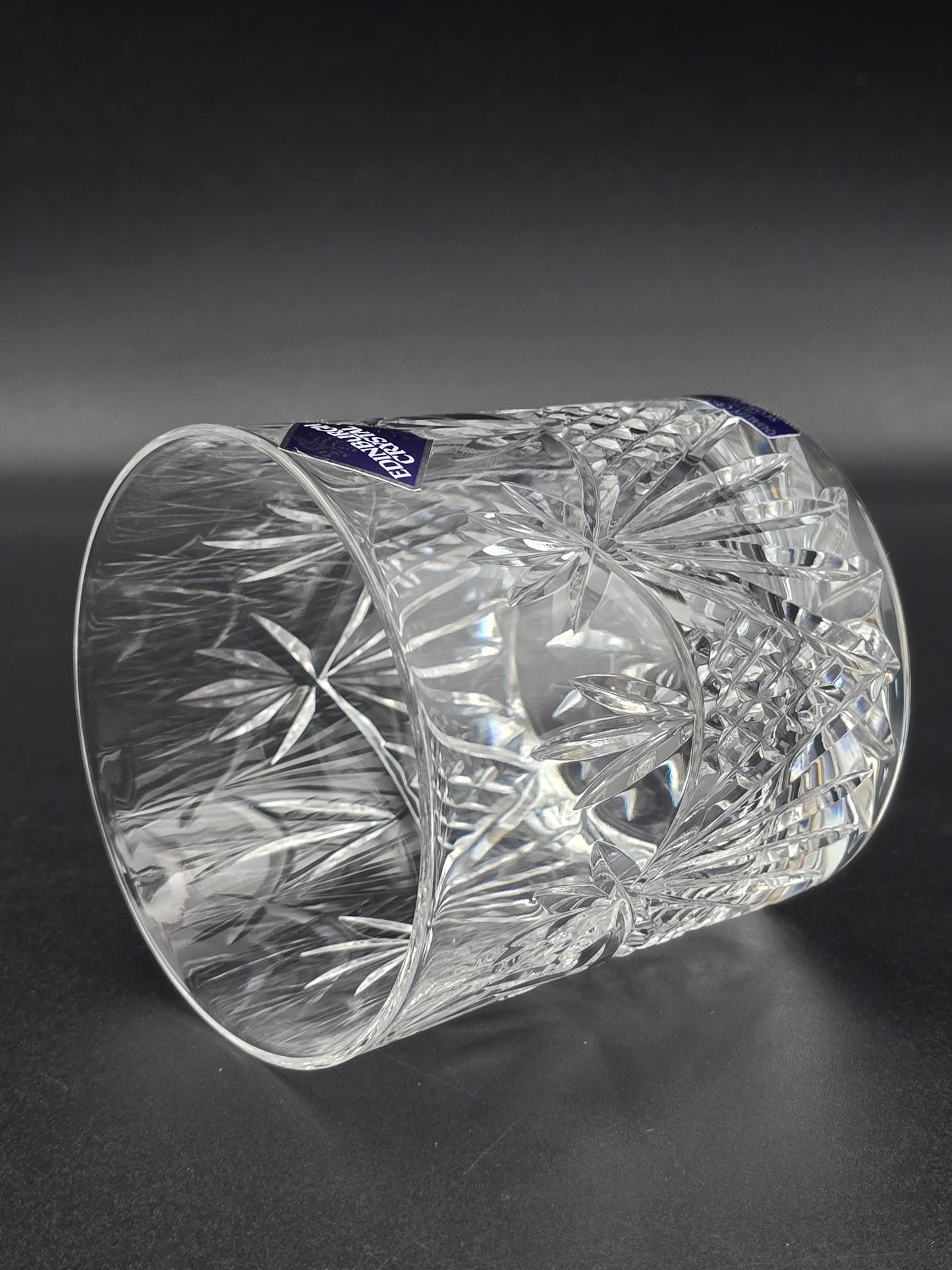 Set of 6 Edinburgh Crystal EDI41 Pattern Crystal Whisky Tumblers. 10oz. Boxed.